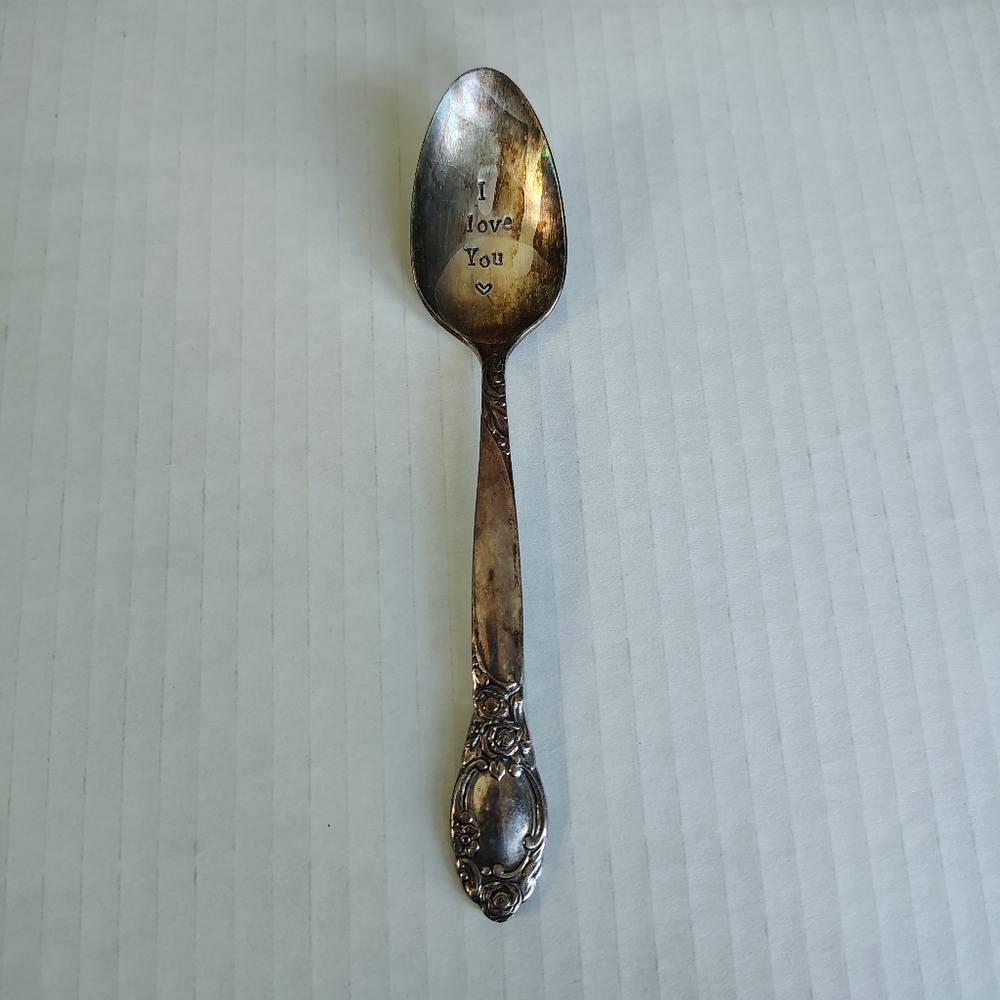 Oneida Silversmiths Ballad Country Lane Silverplate Teaspoon Customized Love U